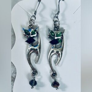 Handmade cat earrings